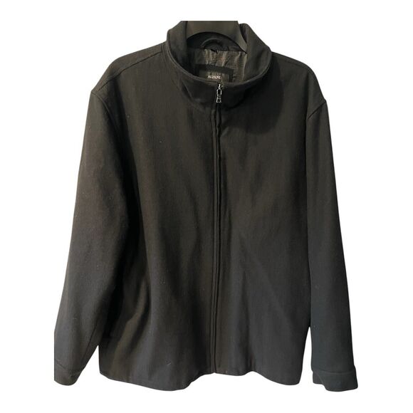 Alfani Jacket Mens Sz XL Black Wool Blend Full Zip Winter Pea Coat Outdoors warm - Picture 1 of 10
